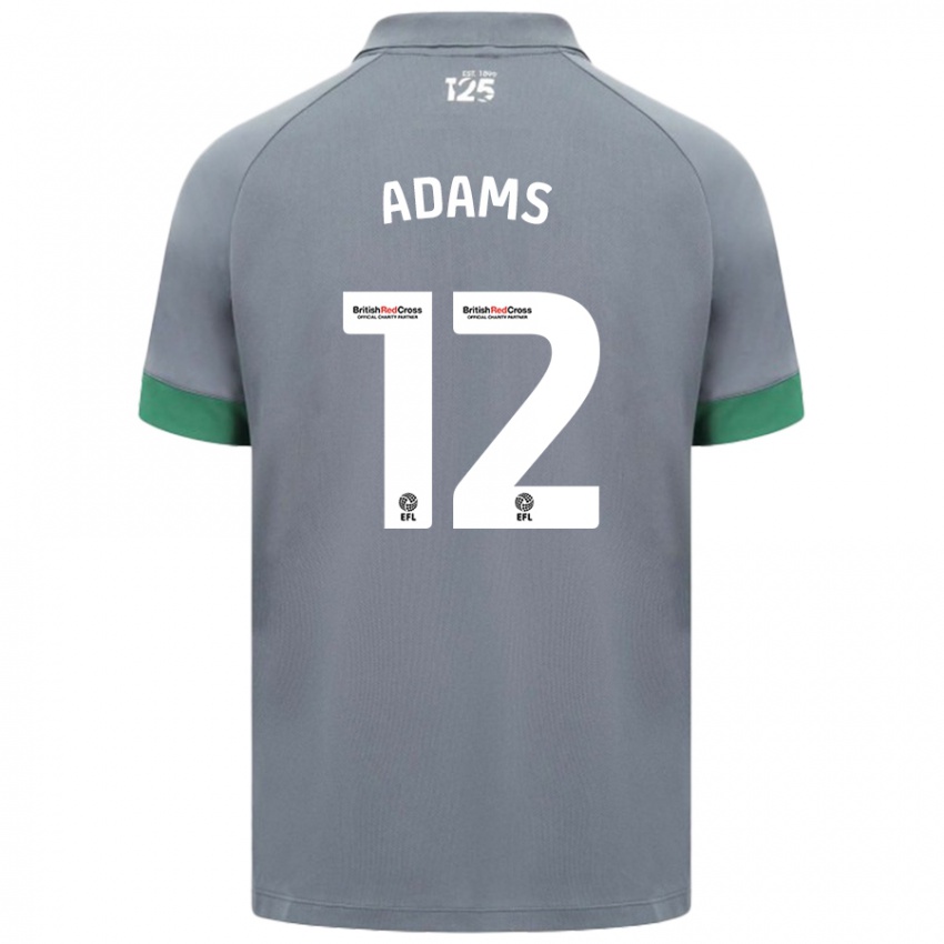 Niño Camiseta Kelly Adams #12 Gris Oscuro 2ª Equipación 2024/25 La Camisa Argentina