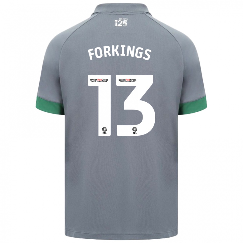 Niño Camiseta Amelia Forkings #13 Gris Oscuro 2ª Equipación 2024/25 La Camisa Argentina