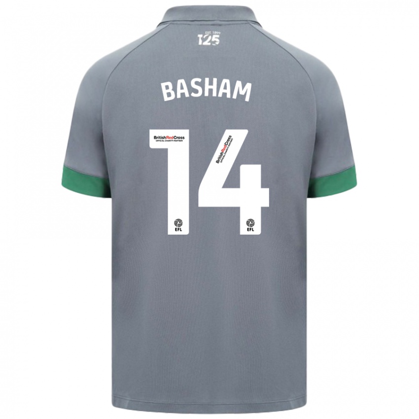 Niño Camiseta Olivia Basham #14 Gris Oscuro 2ª Equipación 2024/25 La Camisa Argentina