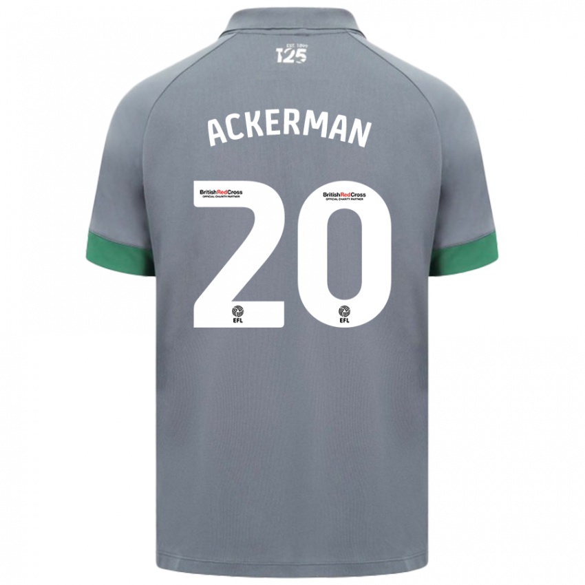 Niño Camiseta Mali Ackerman #20 Gris Oscuro 2ª Equipación 2024/25 La Camisa Argentina