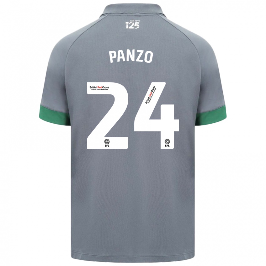 Niño Camiseta Jonathan Panzo #24 Gris Oscuro 2ª Equipación 2024/25 La Camisa Argentina