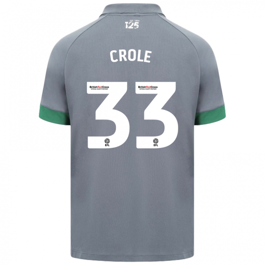 Niño Camiseta James Crole #33 Gris Oscuro 2ª Equipación 2024/25 La Camisa Argentina