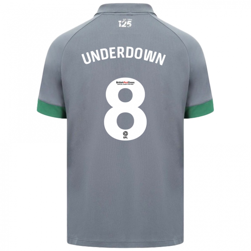 Niño Camiseta Kanisha Underdown #8 Gris Oscuro 2ª Equipación 2024/25 La Camisa Argentina