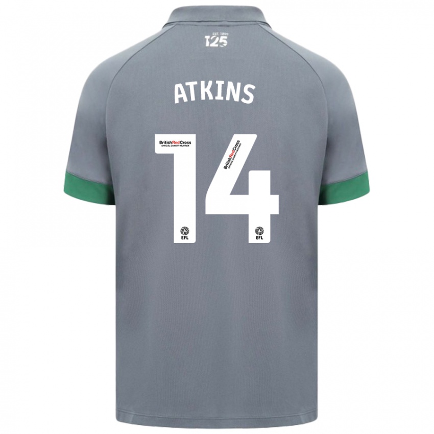 Niño Camiseta Zoe Atkins #14 Gris Oscuro 2ª Equipación 2024/25 La Camisa Argentina