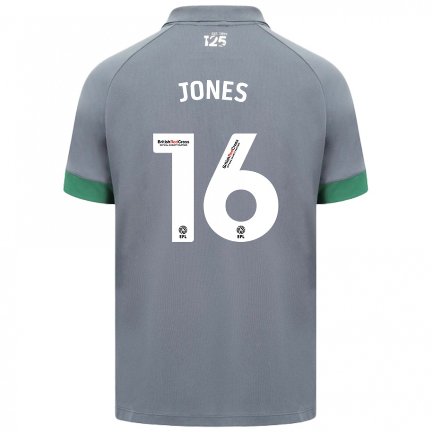 Niño Camiseta Ellie Jones #16 Gris Oscuro 2ª Equipación 2024/25 La Camisa Argentina