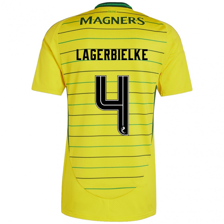 Niño Camiseta Gustaf Lagerbielke #4 Amarillo 2ª Equipación 2024/25 La Camisa Argentina