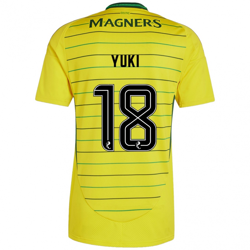 Niño Camiseta Yuki Kobayashi #18 Amarillo 2ª Equipación 2024/25 La Camisa Argentina