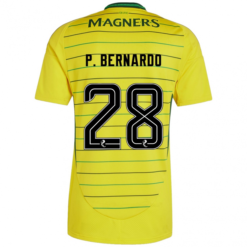 Niño Camiseta Paulo Bernardo #28 Amarillo 2ª Equipación 2024/25 La Camisa Argentina