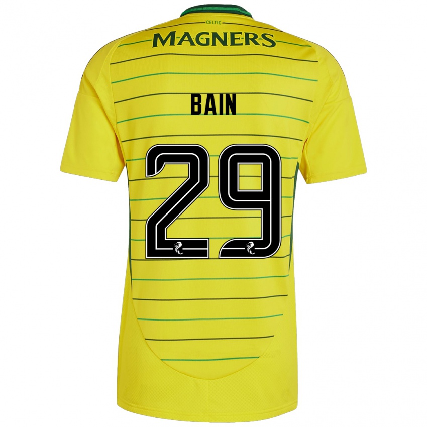 Niño Camiseta Scott Bain #29 Amarillo 2ª Equipación 2024/25 La Camisa Argentina