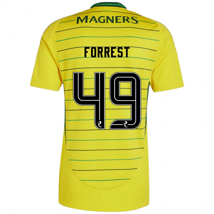 Niño Camiseta James Forrest #49 Amarillo 2ª Equipación 2024/25 La Camisa Argentina