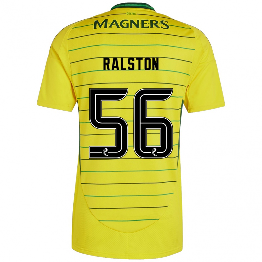 Niño Camiseta Anthony Ralston #56 Amarillo 2ª Equipación 2024/25 La Camisa Argentina