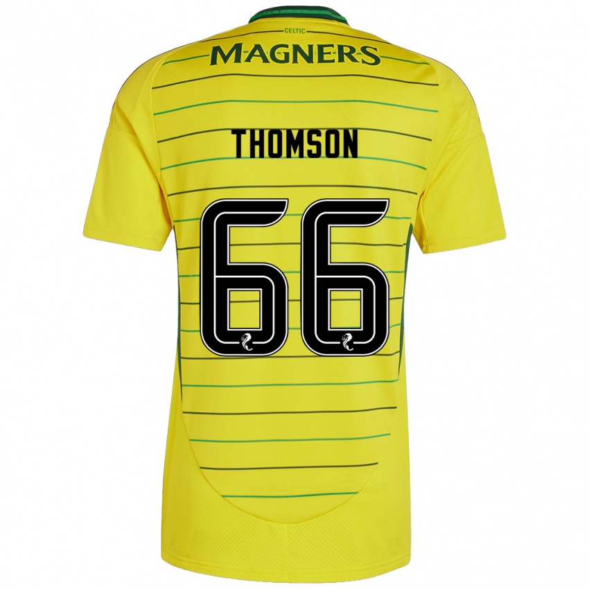 Niño Camiseta Corey Thomson #66 Amarillo 2ª Equipación 2024/25 La Camisa Argentina