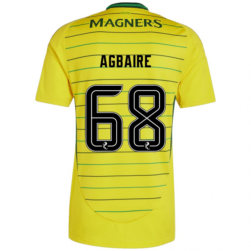 Niño Camiseta Lenny Agbaire #68 Amarillo 2ª Equipación 2024/25 La Camisa Argentina