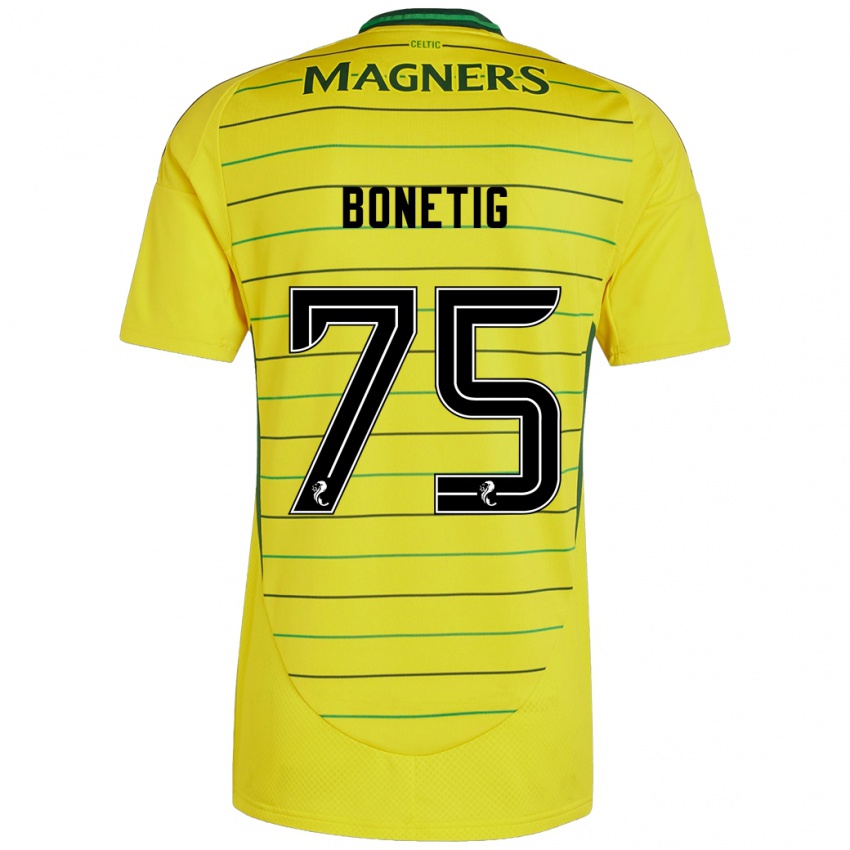 Niño Camiseta Liam Bonetig #75 Amarillo 2ª Equipación 2024/25 La Camisa Argentina