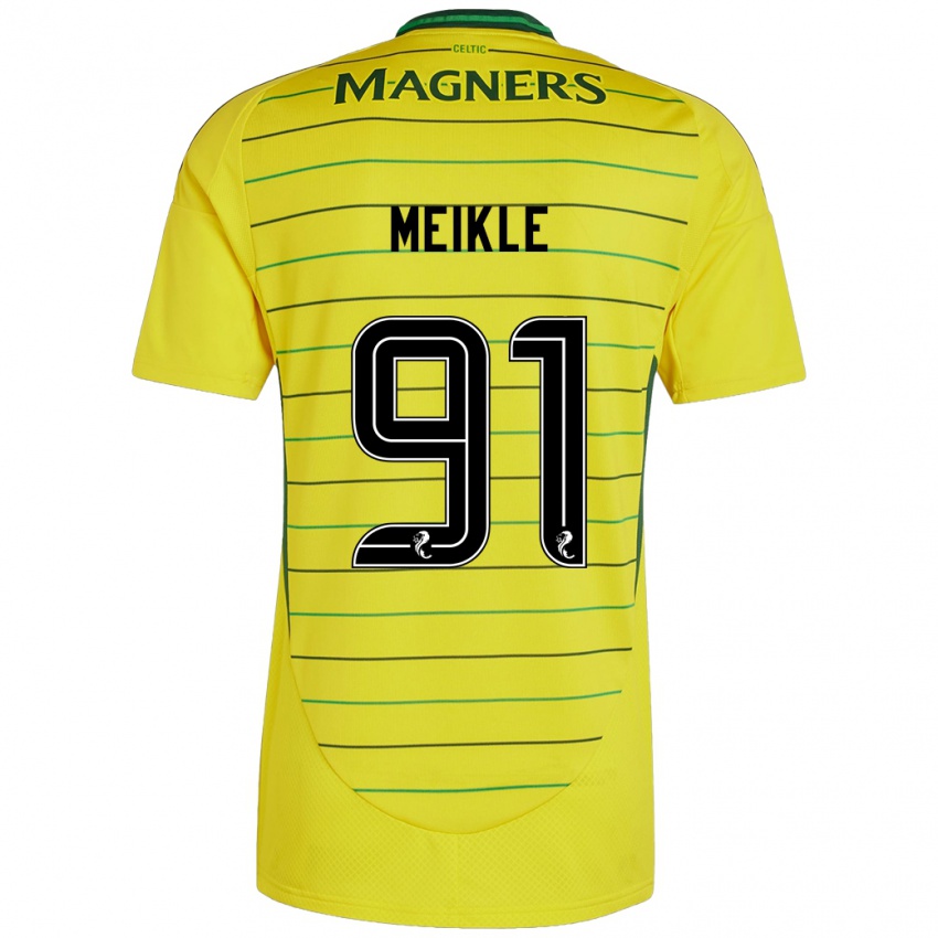 Niño Camiseta Jamie Meikle #91 Amarillo 2ª Equipación 2024/25 La Camisa Argentina