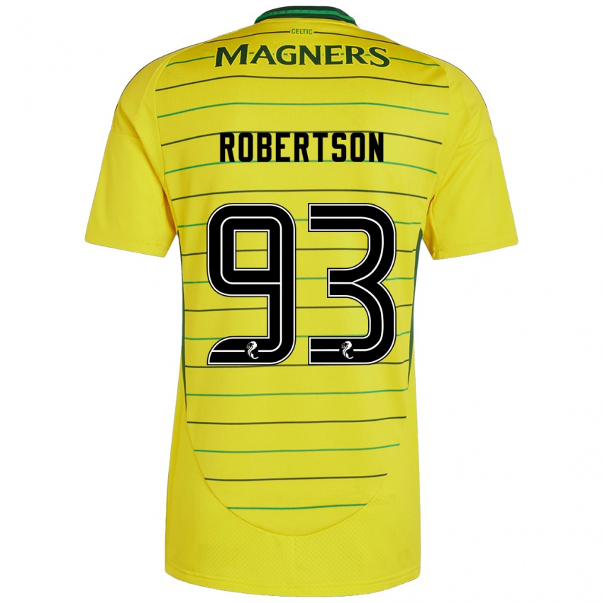 Niño Camiseta Mitchell Robertson #93 Amarillo 2ª Equipación 2024/25 La Camisa Argentina