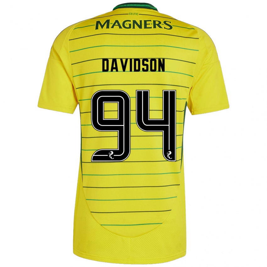 Niño Camiseta Bruno Davidson #94 Amarillo 2ª Equipación 2024/25 La Camisa Argentina