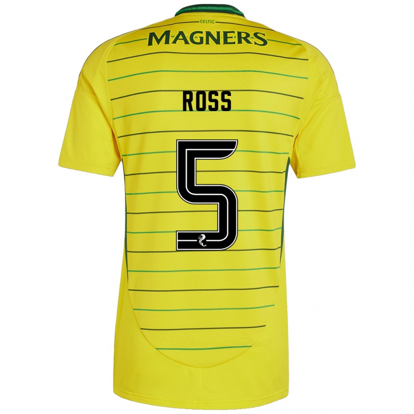 Niño Camiseta Natalie Ross #5 Amarillo 2ª Equipación 2024/25 La Camisa Argentina