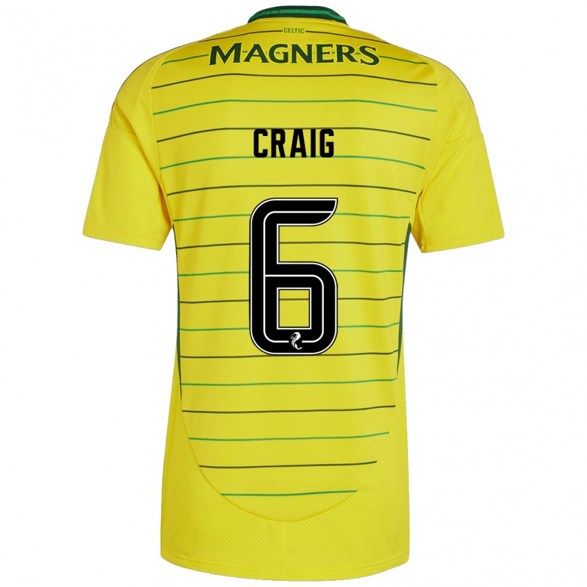 Niño Camiseta Chloe Craig #6 Amarillo 2ª Equipación 2024/25 La Camisa Argentina