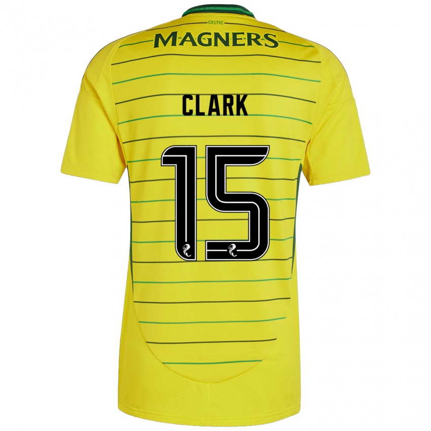 Niño Camiseta Kelly Clark #15 Amarillo 2ª Equipación 2024/25 La Camisa Argentina