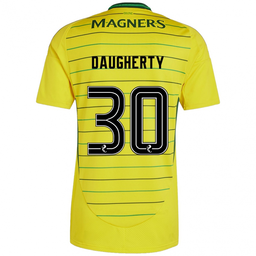 Niño Camiseta Kelsey Daugherty #30 Amarillo 2ª Equipación 2024/25 La Camisa Argentina