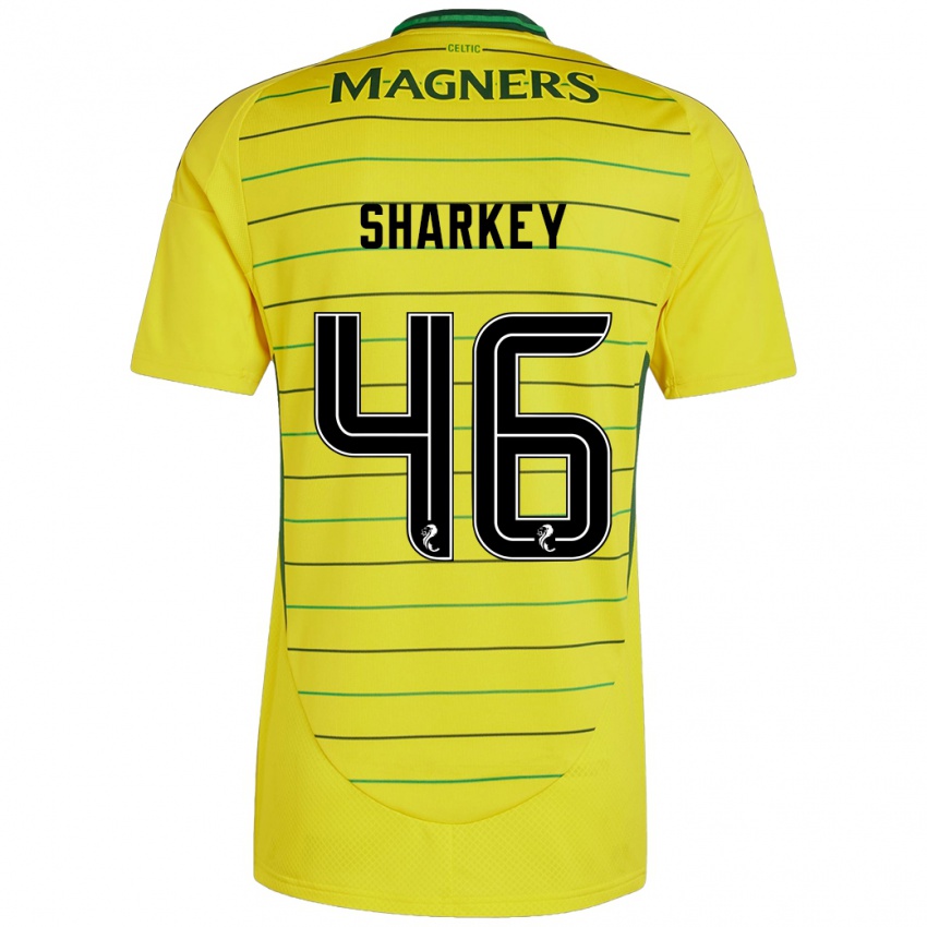 Niño Camiseta Amy Sharkey #46 Amarillo 2ª Equipación 2024/25 La Camisa Argentina