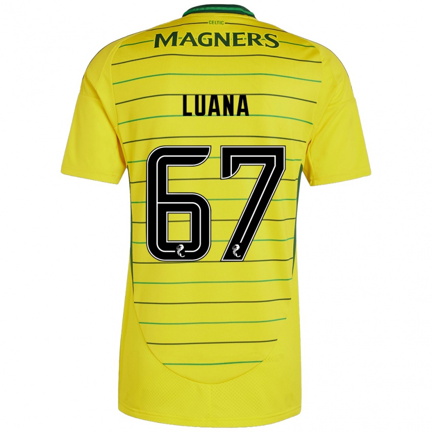 Niño Camiseta Luana Muñoz #67 Amarillo 2ª Equipación 2024/25 La Camisa Argentina