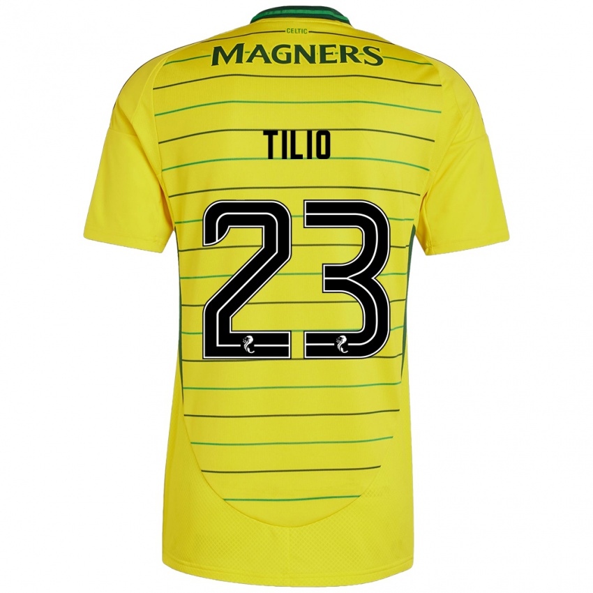 Niño Camiseta Marco Tilio #23 Amarillo 2ª Equipación 2024/25 La Camisa Argentina