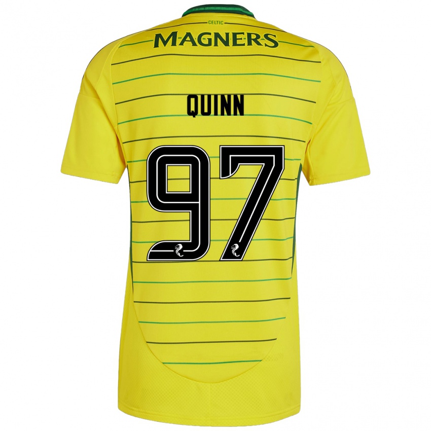 Niño Camiseta Ben Quinn #97 Amarillo 2ª Equipación 2024/25 La Camisa Argentina