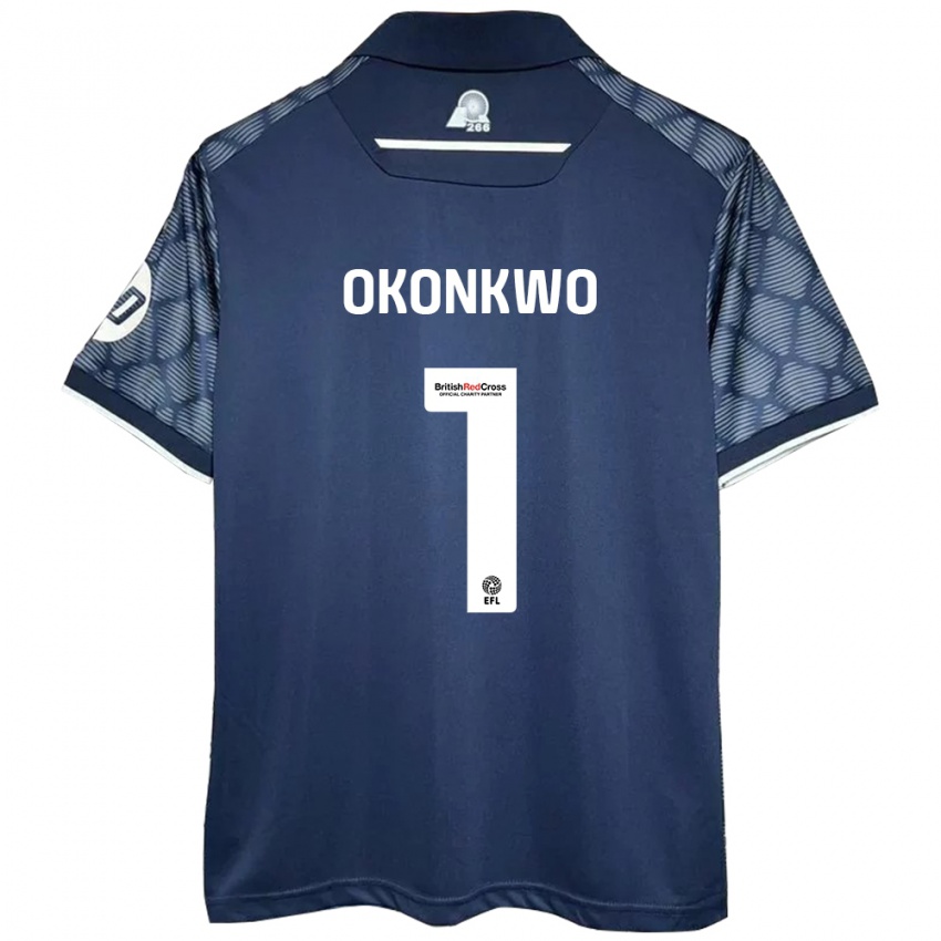 Niño Camiseta Arthur Okonkwo #1 Negro 2ª Equipación 2024/25 La Camisa Argentina