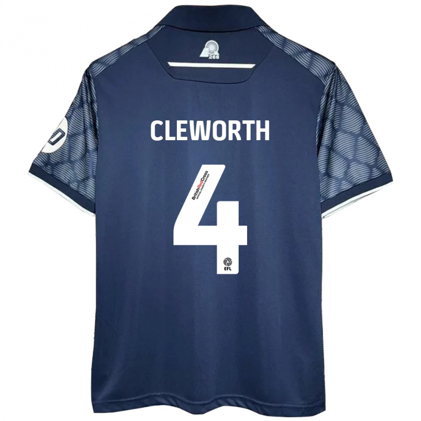 Niño Camiseta Max Cleworth #4 Negro 2ª Equipación 2024/25 La Camisa Argentina