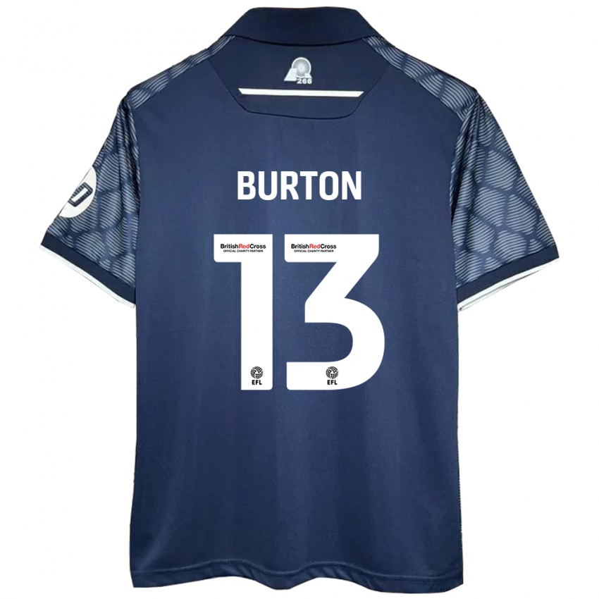 Niño Camiseta Callum Burton #13 Negro 2ª Equipación 2024/25 La Camisa Argentina