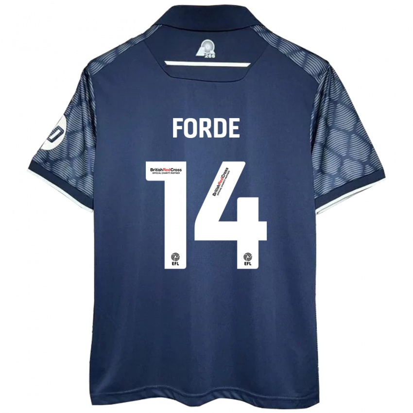 Niño Camiseta Anthony Forde #14 Negro 2ª Equipación 2024/25 La Camisa Argentina