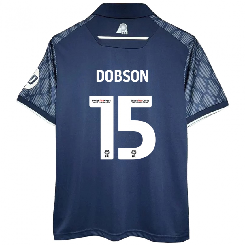 Niño Camiseta George Dobson #15 Negro 2ª Equipación 2024/25 La Camisa Argentina