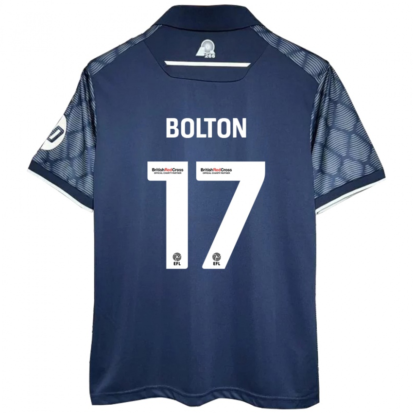 Niño Camiseta Luke Bolton #17 Negro 2ª Equipación 2024/25 La Camisa Argentina