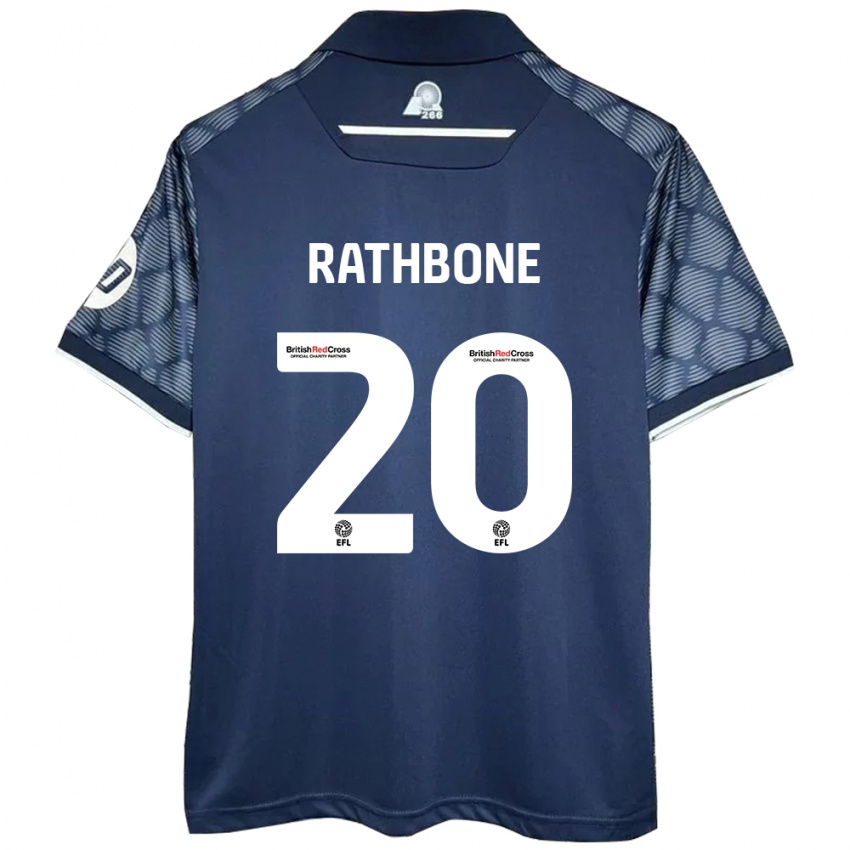 Niño Camiseta Ollie Rathbone #20 Negro 2ª Equipación 2024/25 La Camisa Argentina