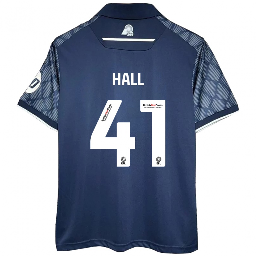 Niño Camiseta Liam Hall #41 Negro 2ª Equipación 2024/25 La Camisa Argentina