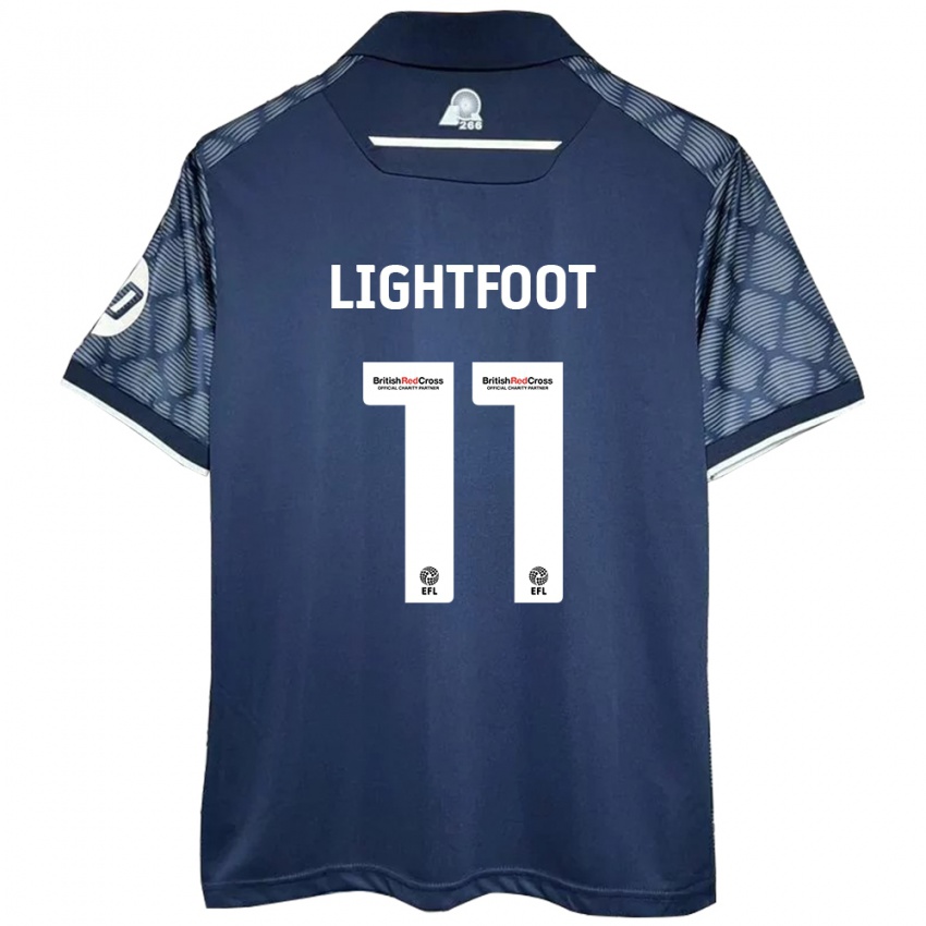 Niño Camiseta Amber Lightfoot #11 Negro 2ª Equipación 2024/25 La Camisa Argentina