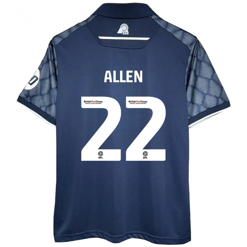 Niño Camiseta Keren Allen #22 Negro 2ª Equipación 2024/25 La Camisa Argentina