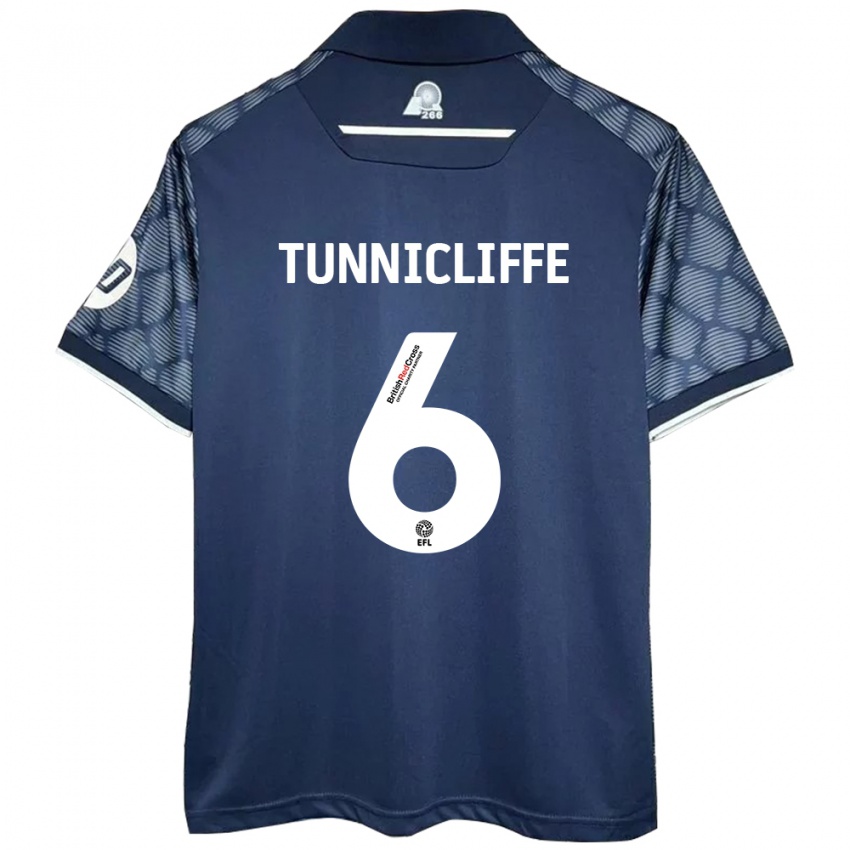 Niño Camiseta Jordan Tunnicliffe #6 Negro 2ª Equipación 2024/25 La Camisa Argentina