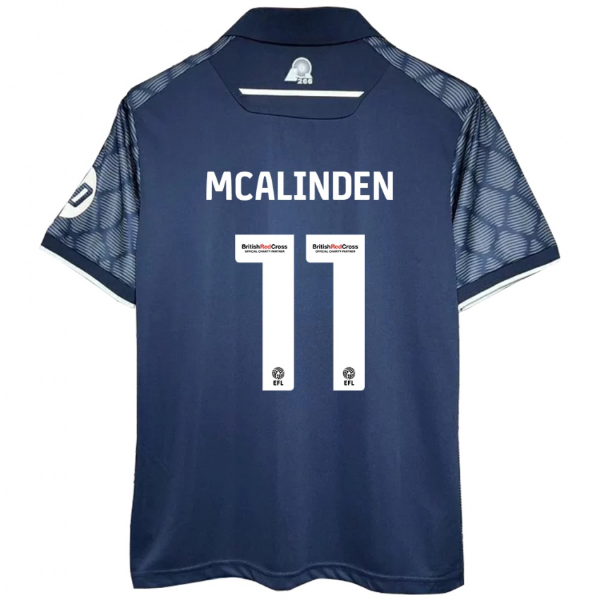 Niño Camiseta Liam Mcalinden #11 Negro 2ª Equipación 2024/25 La Camisa Argentina