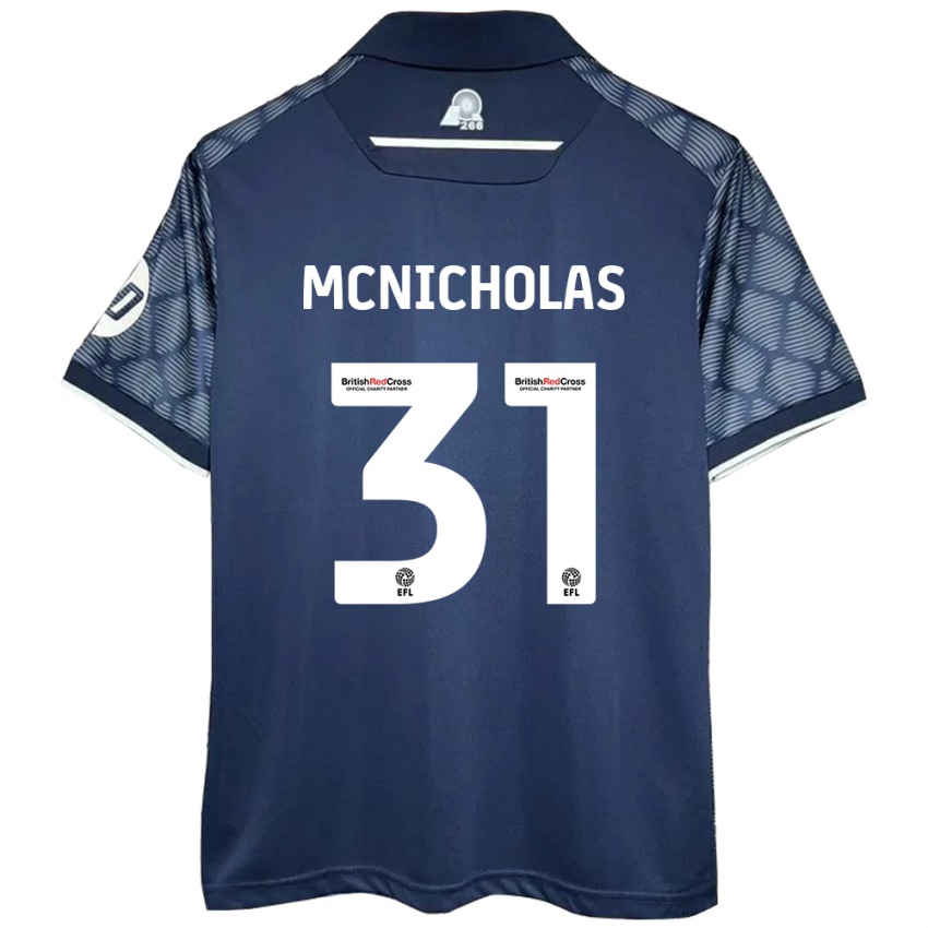 Niño Camiseta Luke Mcnicholas #31 Negro 2ª Equipación 2024/25 La Camisa Argentina