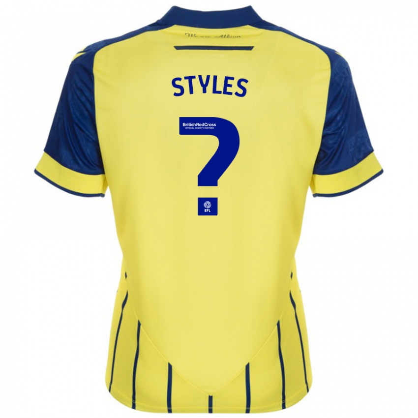 Niño Camiseta Callum Styles #0 Amarillo Azul 2ª Equipación 2024/25 La Camisa Argentina