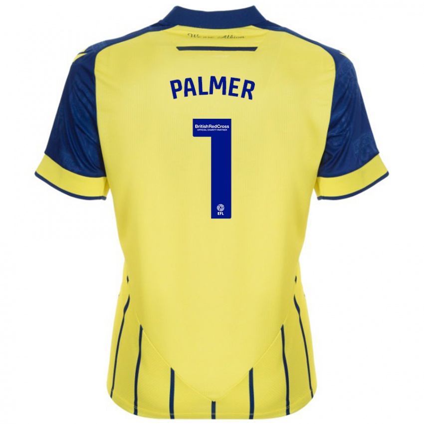 Niño Camiseta Alex Palmer #1 Amarillo Azul 2ª Equipación 2024/25 La Camisa Argentina