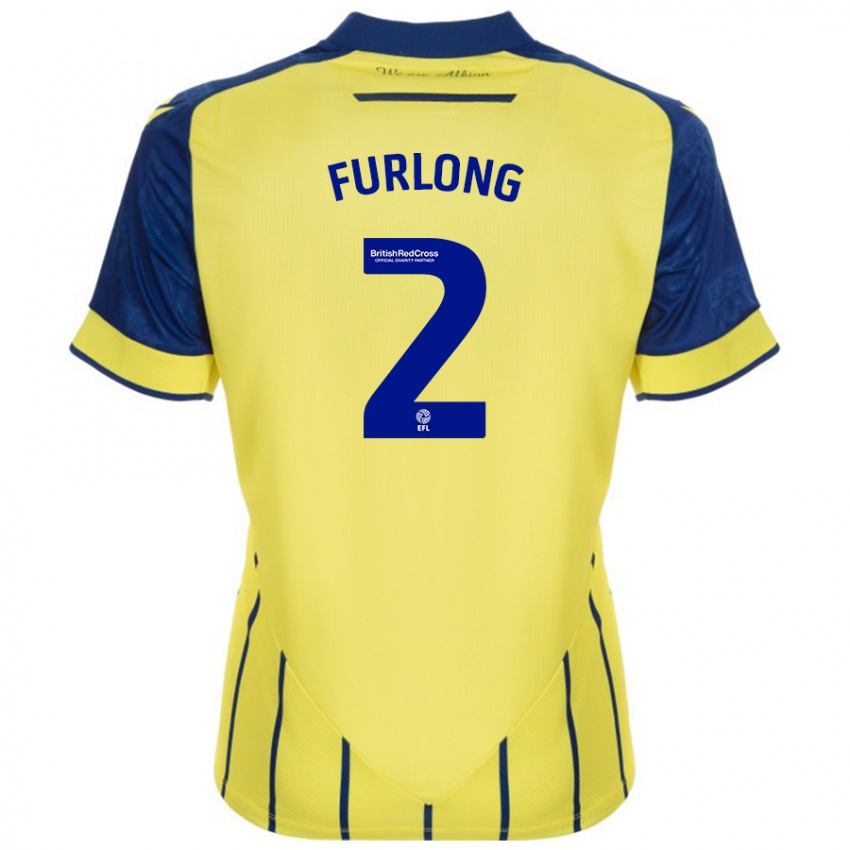 Niño Camiseta Darnell Furlong #2 Amarillo Azul 2ª Equipación 2024/25 La Camisa Argentina