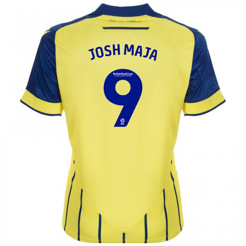 Niño Camiseta Josh Maja #9 Amarillo Azul 2ª Equipación 2024/25 La Camisa Argentina