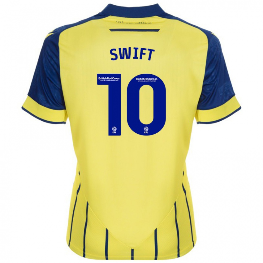 Niño Camiseta John Swift #10 Amarillo Azul 2ª Equipación 2024/25 La Camisa Argentina