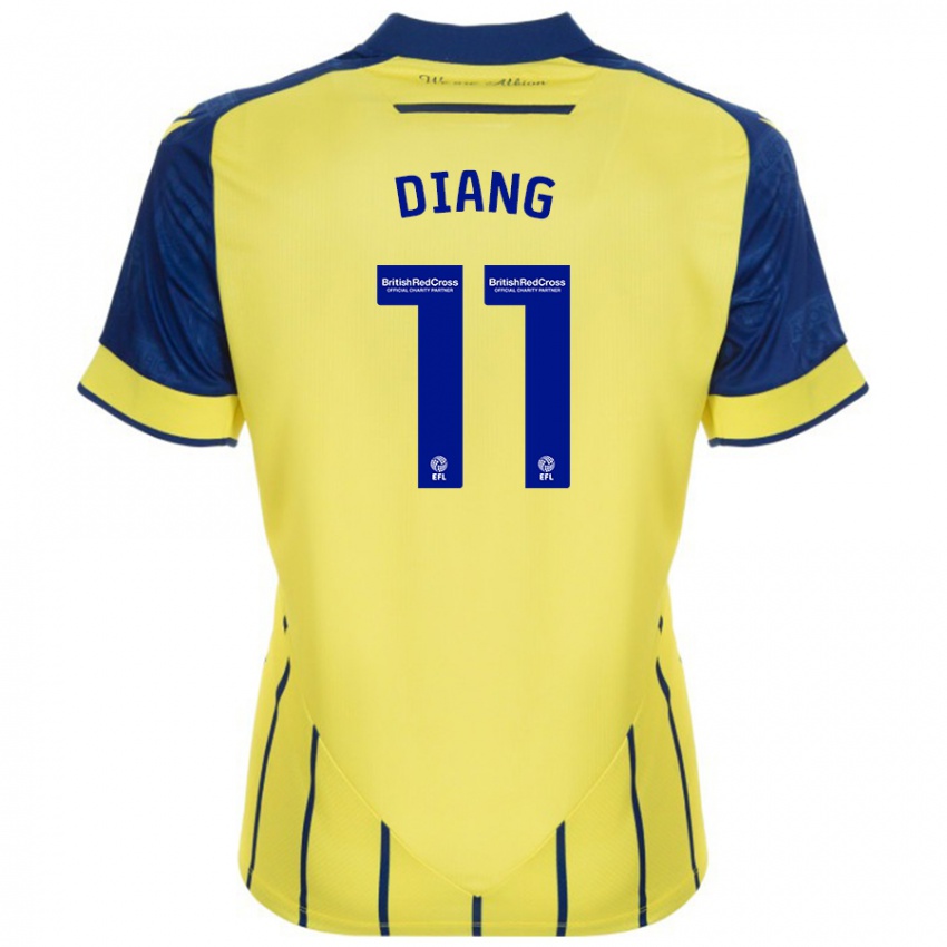 Niño Camiseta Grady Diangana #11 Amarillo Azul 2ª Equipación 2024/25 La Camisa Argentina