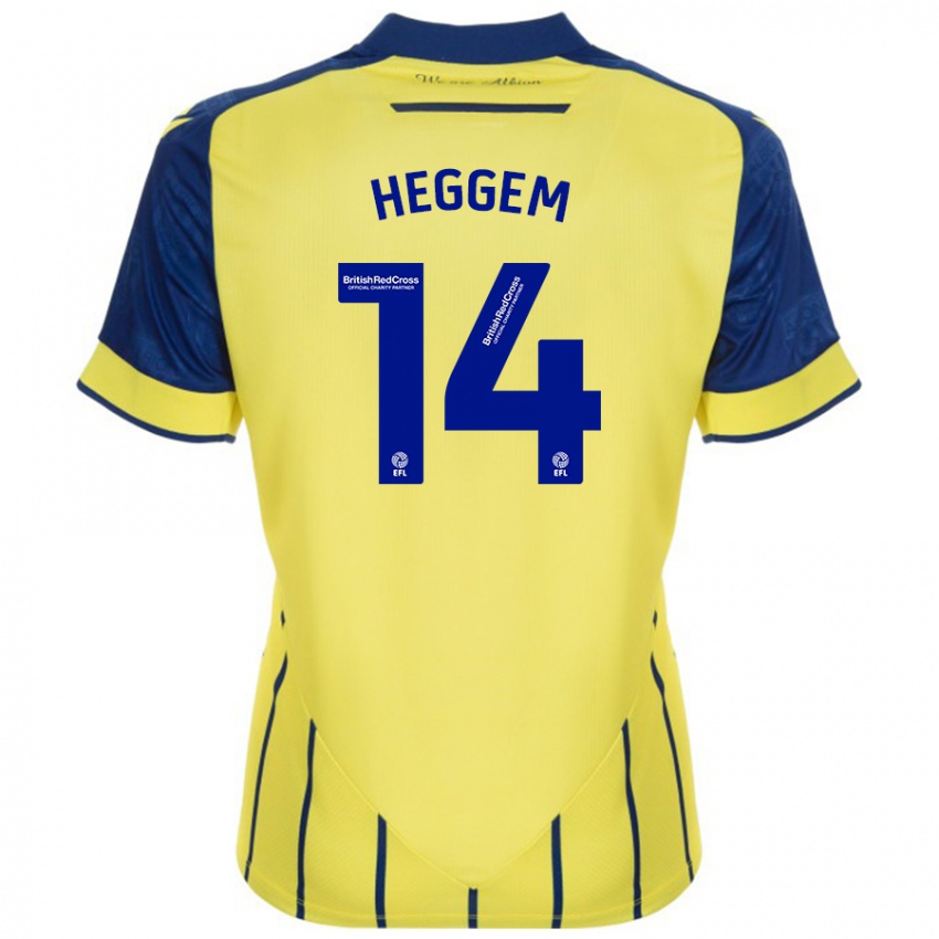 Niño Camiseta Torbjørn Heggem #14 Amarillo Azul 2ª Equipación 2024/25 La Camisa Argentina