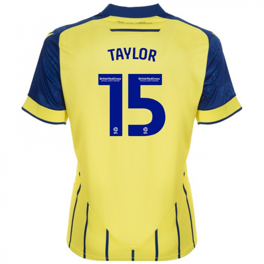 Niño Camiseta Caleb Taylor #15 Amarillo Azul 2ª Equipación 2024/25 La Camisa Argentina